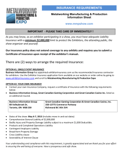 There are (2) ways to arrange the required Insurance