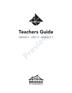 Bridges in Mathematics Grade 4 Teachers Guide