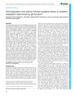 Osmoregulation and salinity-induced oxidative stress: is oxidative