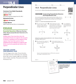 19.4 Perpendicular Lines