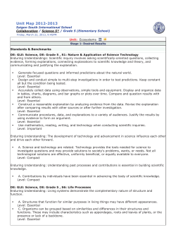 SSIS 5th Grade Ecosystem UBD