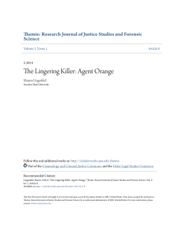 The Lingering Killer: Agent Orange - SJSU ScholarWorks