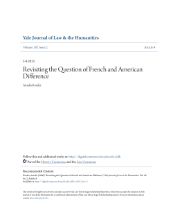 Revisiting the Question of French and American Difference