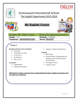 Term 1 - Greenwood International School
