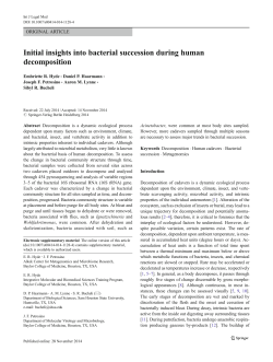 Initial insights into bacterial succession during