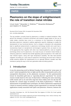 Plasmonics on the slope of enlightenment: the role of transition