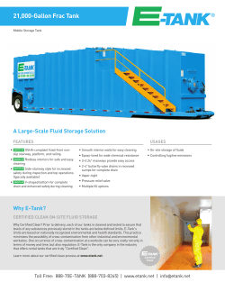 21000-Gallon Frac Tank - E-Tank