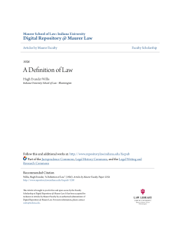 A Definition of Law - Digital Repository @ Maurer Law