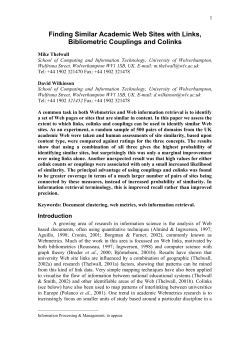 Finding Similar Academic Web Sites with Links, Bibliometric