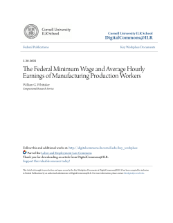 The Federal Minimum Wage and Average Hourly Earnings of