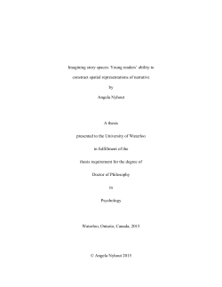 Imagining story spaces: Young readers` ability to