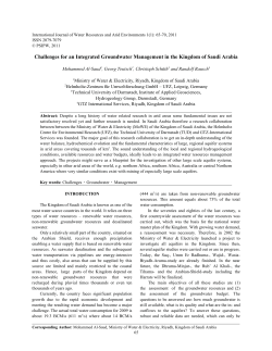 Challenges for an Integrated Groundwater Management in the