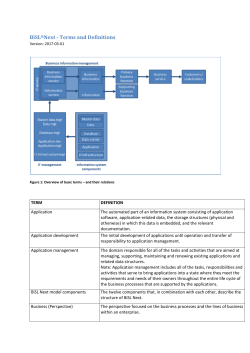 BiSL&reg;Next - Terms and Definitions