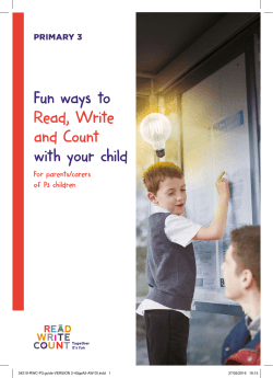 Fun ways to Read, Write and Count with your child