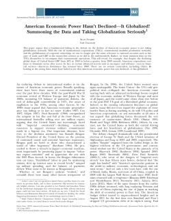 American Economic Power Hasn`t Declined - It Globalized,`