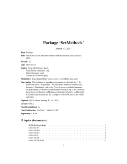 Package `SetMethods`