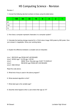 N5 Computing Science - Revision