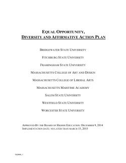equal opportunity, diversity and affirmative action plan