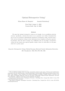 Optimal Retrospective Voting
