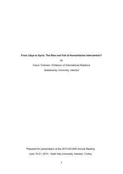 From Libya to Syria: The Rise and Fall of Humanitarian Intervention