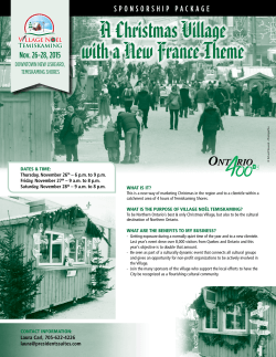 A Christmas Village with a New France Theme