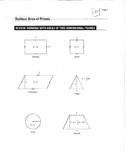 Surface Area of Prisms