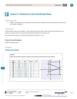 Lesson 7: Distance on the Coordinate Plane