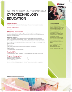 cytotechnology education - University of Colorado Boulder