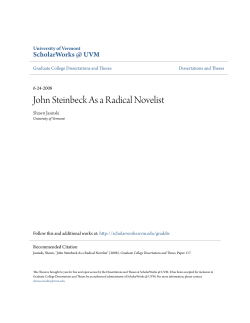 John Steinbeck As a Radical Novelist