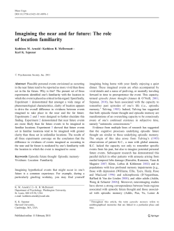 Imagining the near and far future: The role of location familiarity