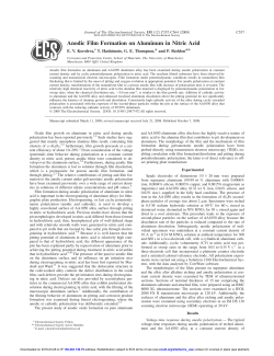 Anodic Film Formation on Aluminum in Nitric Acid