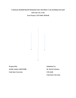Continuous Rainfall-Runoff Simulation below Red Butte Creek