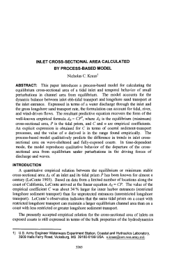 INLET CROSS-SECTIONAL AREA CALCULATED BY