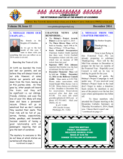 the pittsburgh knight - Pittsburgh Chapter Knights of Columbus