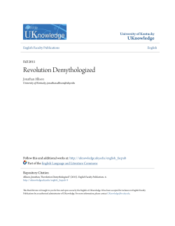 Revolution Demythologized - UKnowledge