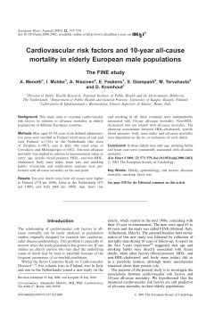 Cardiovascular risk factors and 10-year all-cause