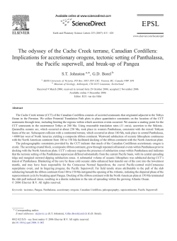 The odyssey of the Cache Creek terrane, Canadian Cordillera
