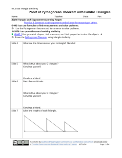 Proof of Pythagorean Theorem with Similar Triangles