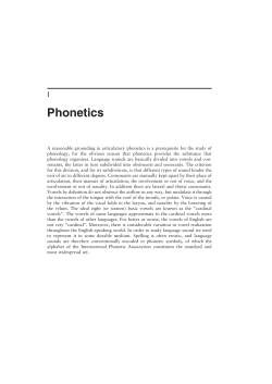 Phonetics - Blackwell Publishing