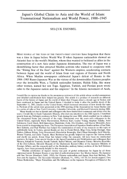 Japan`s Global Claim to Asia and the World of Islam