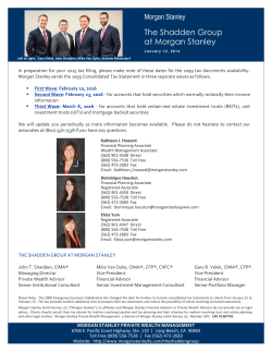The Shadden Group - Morgan Stanley Locator