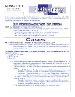 Bluebook: Shortened Citations