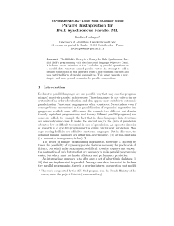 Parallel Juxtaposition for Bulk Synchronous