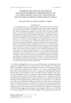 temperature induced changes in thylakoid membrane