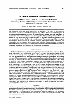 The Effect of Hormones on Trichomonas vagindis