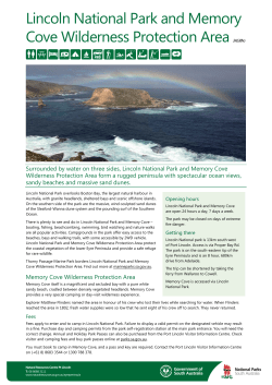 Lincoln National Park and Memory Cove Wilderness