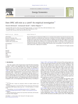 Does OPEC still exist as a cartel? An empirical investigation