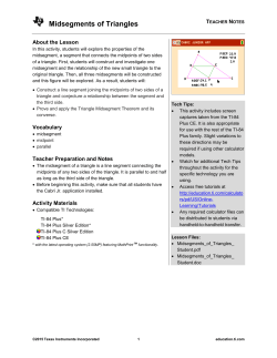 Midsegments of Triangles - TI Education