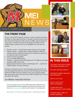 N E W S - Maryland English Institute