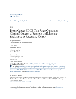 Clinical Measures of Strength and Muscular Endurance